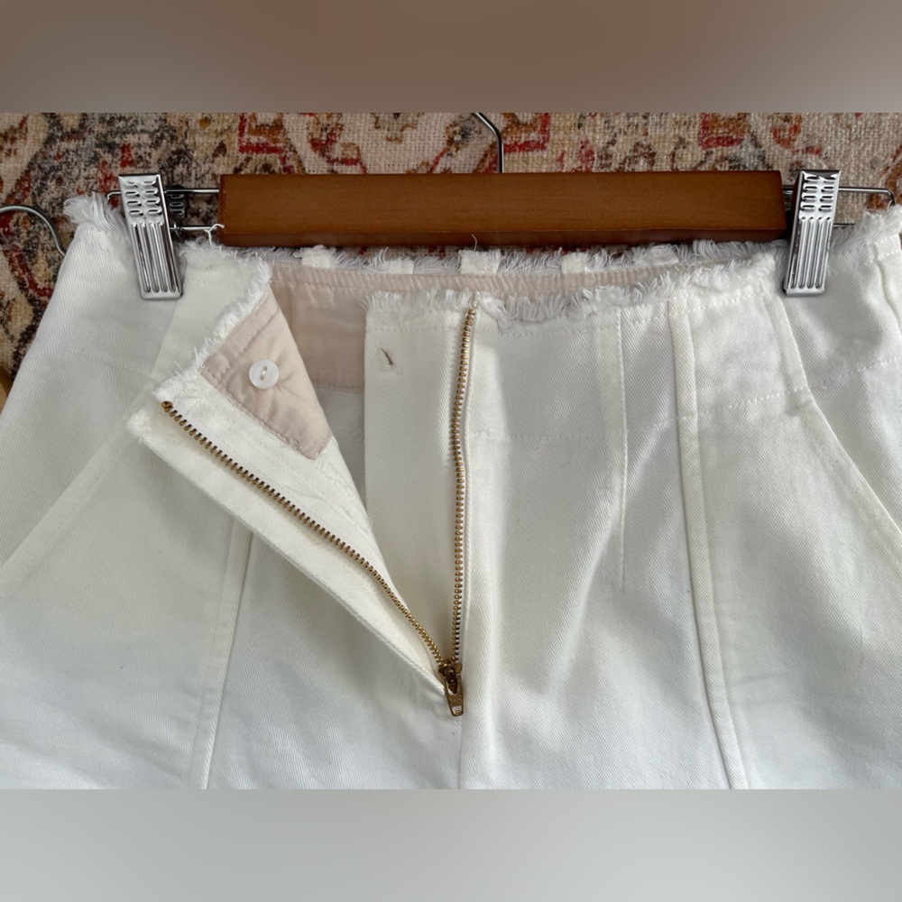 INTERMIX HIGH WAISTED White Wide Leg Pants - Picture 10 of 12